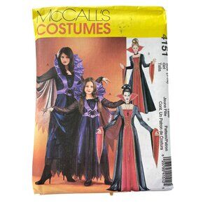 McCalls Sewing Pattern Size 7-14 Vampire Costume Gothic Halloween Cosplay UNCUT